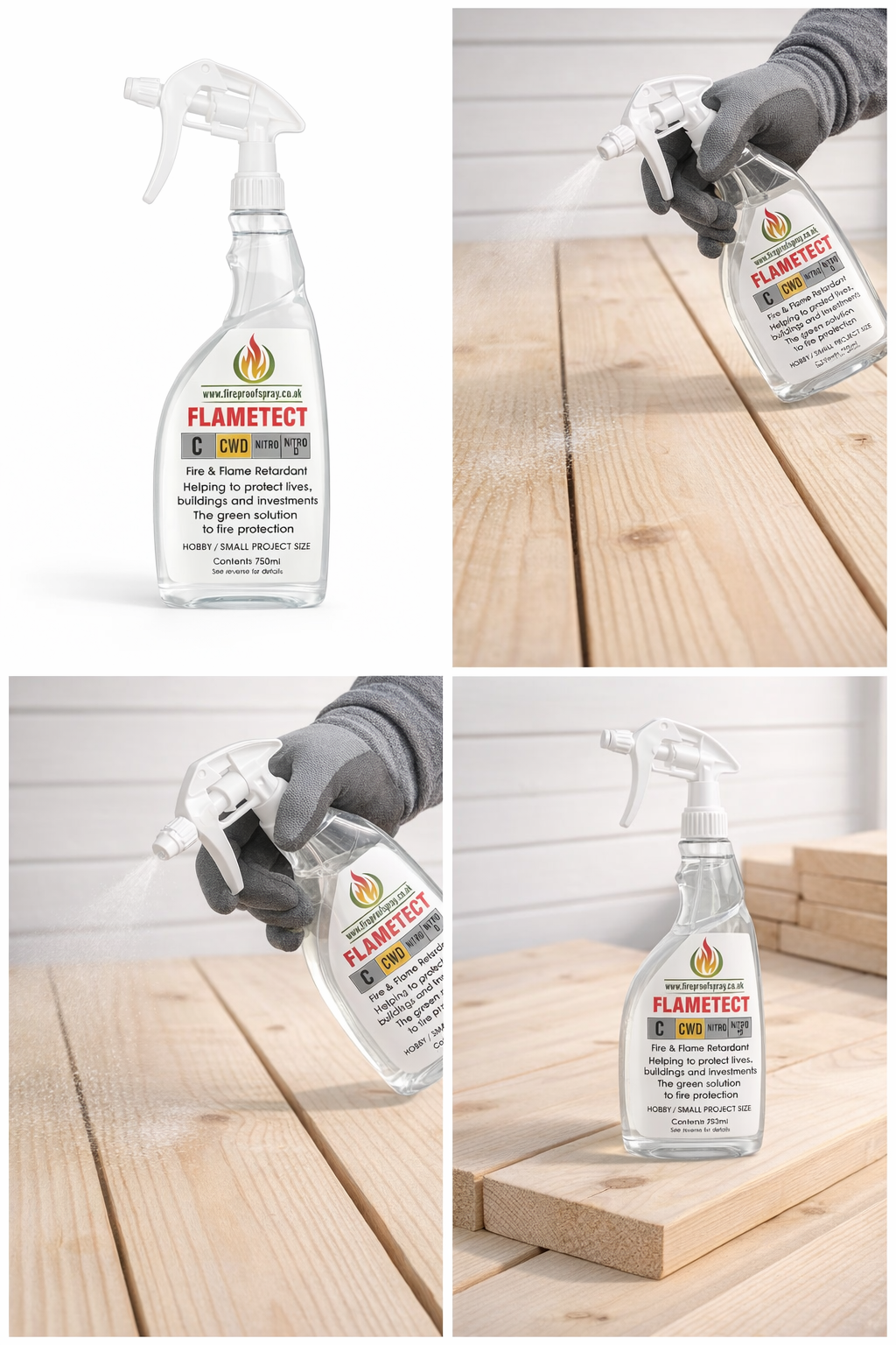 Flametect CWD+  Clear Flame Retardant for Wood