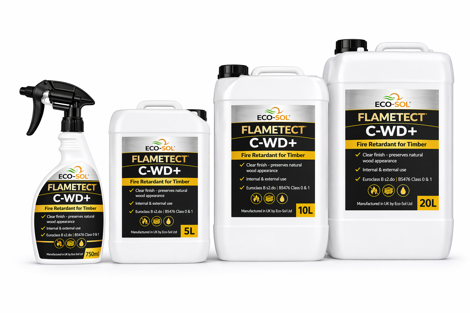 Flametect CWD+  Clear Flame Retardant for Wood